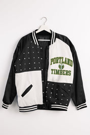 PORTLAND TIMBERS REFINED RIVALRY THROWBACK VARSITY BOMBER JACKET