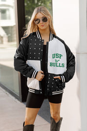 SOUTH FLORIDA BULLS REFINED RIVALRY THROWBACK VARSITY BOMBER JACKET