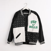 SOUTH FLORIDA BULLS REFINED RIVALRY THROWBACK VARSITY BOMBER JACKET