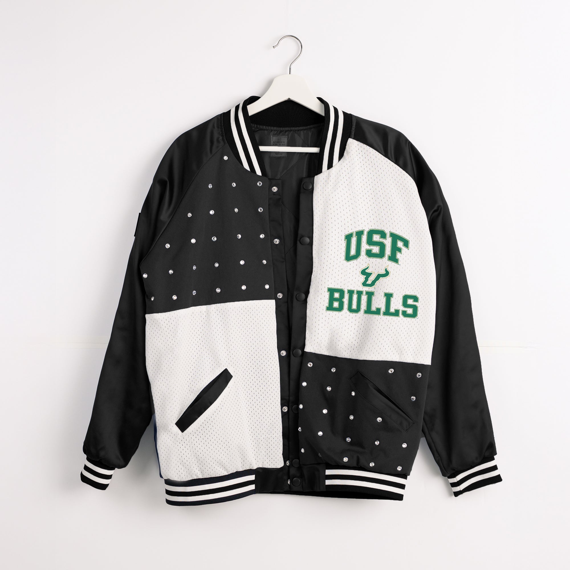 SOUTH FLORIDA BULLS REFINED RIVALRY THROWBACK VARSITY BOMBER JACKET