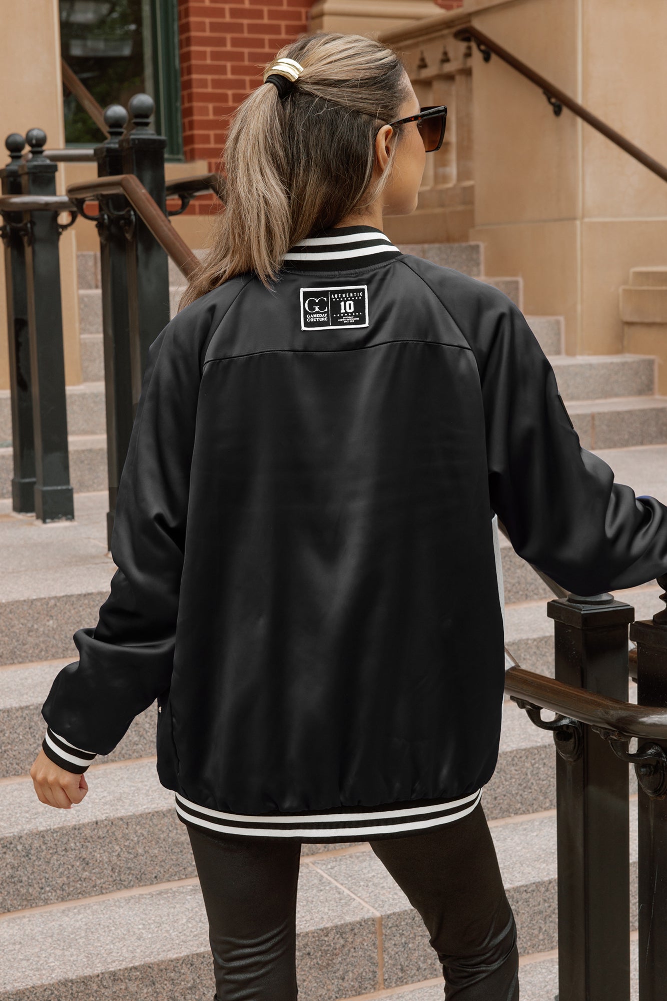 SACRED HEART PIONEERS REFINED RIVALRY THROWBACK VARSITY BOMBER JACKET