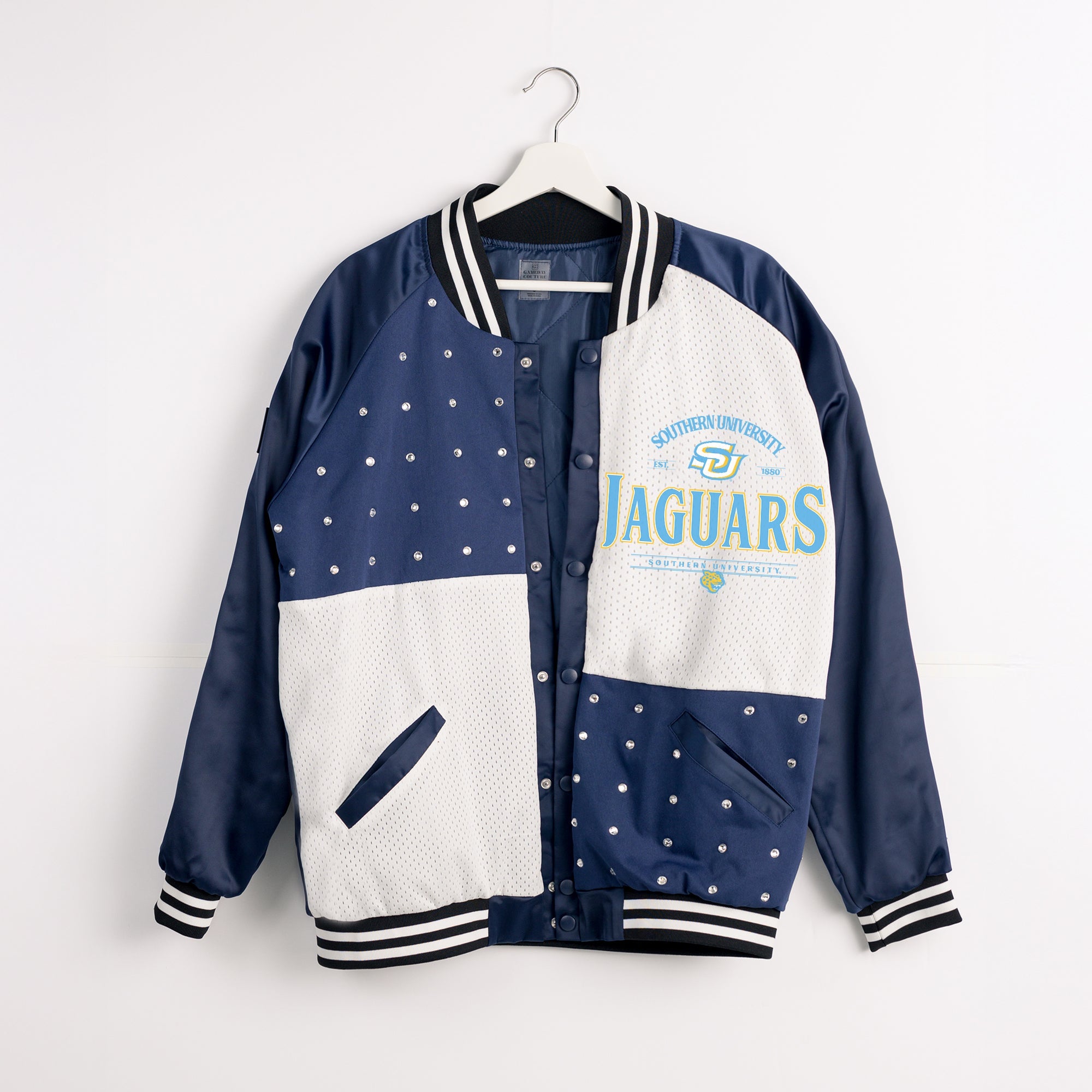 SOUTHERN JAGUARS INNER DRIVE THROWBACK VARSITY BOMBER JACKET