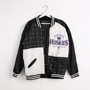 WASHINGTON HUSKIES INNER DRIVE THROWBACK VARSITY BOMBER JACKET