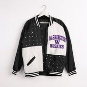 WASHINGTON HUSKIES REFINED RIVALRY THROWBACK VARSITY BOMBER JACKET