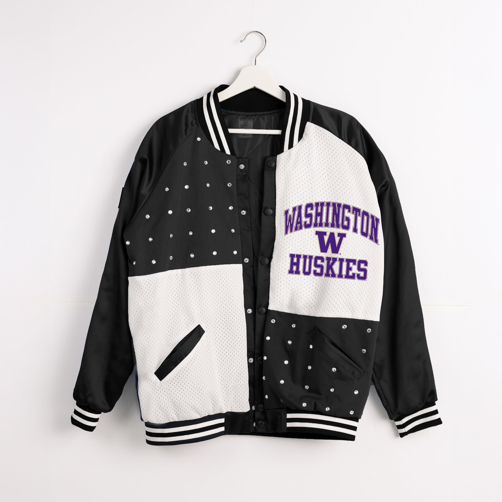 WASHINGTON HUSKIES REFINED RIVALRY THROWBACK VARSITY BOMBER JACKET