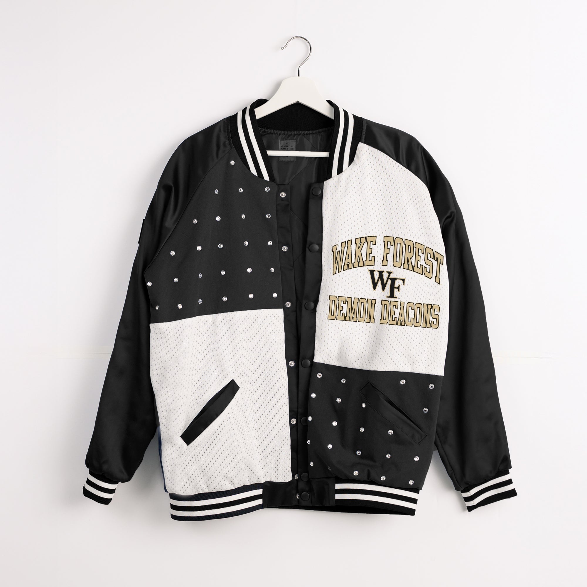 WAKE FOREST DEMON DEACONS REFINED RIVALRY THROWBACK VARSITY BOMBER JACKET