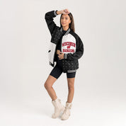 WISCONSIN BADGERS REFINED RIVALRY THROWBACK VARSITY BOMBER JACKET