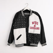WASHINGTON STATE COUGARS REFINED RIVALRY THROWBACK VARSITY BOMBER JACKET
