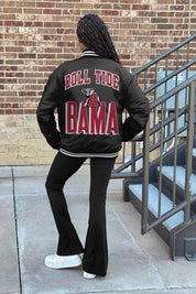 ALABAMA CRIMSON TIDE FIERCE FOCUS SPORT STRIPE VARSITY JACKET