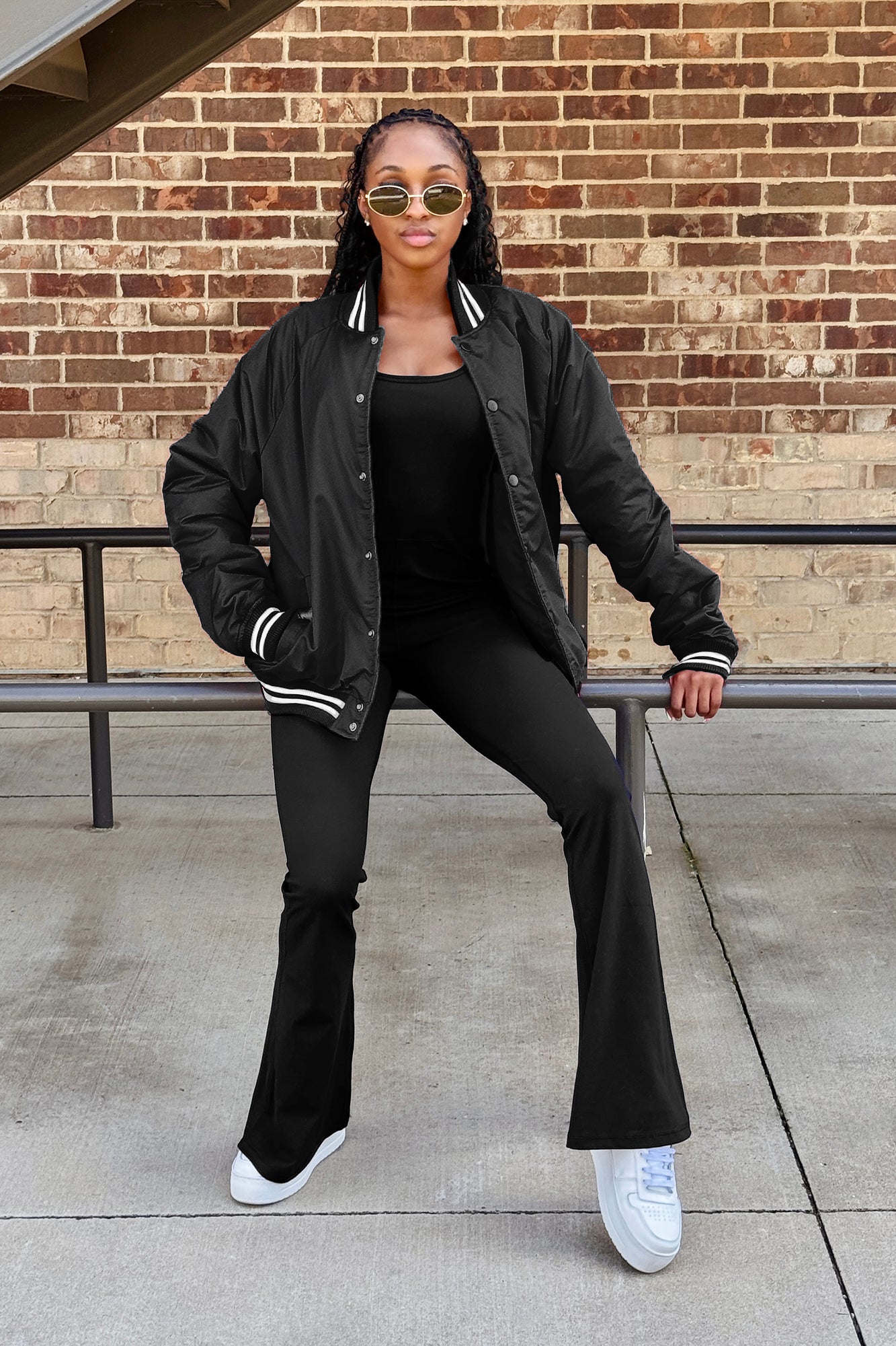 ALABAMA CRIMSON TIDE FIERCE FOCUS SPORT STRIPE VARSITY JACKET