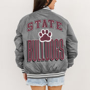 MISSISSIPPI STATE BULLDOGS FIERCE FOCUS SPORT STRIPE VARSITY JACKET