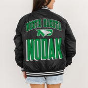 NORTH DAKOTA FIGHTING HAWKS FIERCE FOCUS SPORT STRIPE VARSITY JACKET