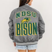 NORTH DAKOTA STATE BISON FIERCE FOCUS SPORT STRIPE VARSITY JACKET