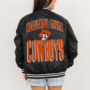 OKLAHOMA STATE COWBOYS FIERCE FOCUS SPORT STRIPE VARSITY JACKET