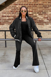 PURDUE BOILERMAKERS FIERCE FOCUS SPORT STRIPE VARSITY JACKET