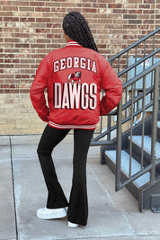 GEORGIA BULLDOGS FIERCE FOCUS SPORT STRIPE VARSITY JACKET