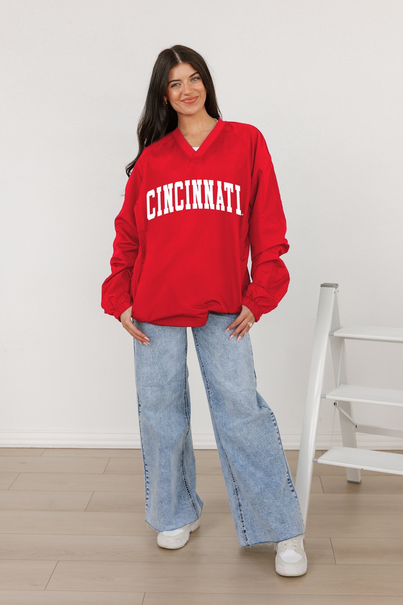 CINCINNATI BEARCATS VICTORY BOUND CLASSIC V-NECK WIND SHIRT BY MADI PREWETT TROUTT