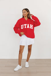 UTAH UTES VICTORY BOUND CLASSIC V-NECK WIND SHIRT BY MADI PREWETT TROUTT