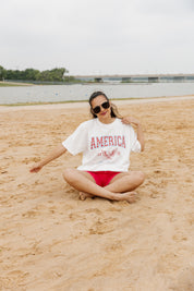 LET FREEDOM RING OVERSIZED VINTAGE WASH TEE