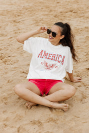 LET FREEDOM RING OVERSIZED VINTAGE WASH TEE