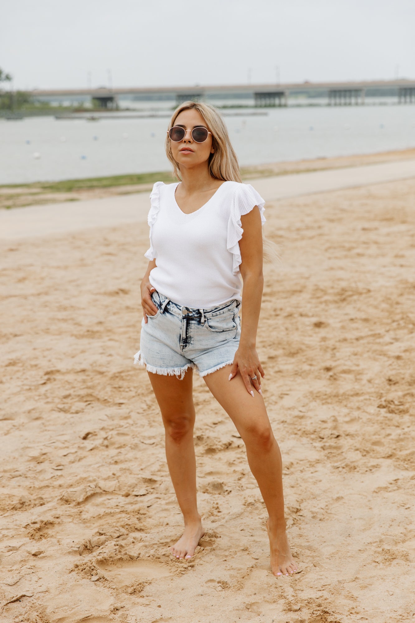 SO ICONIC RUFFLE SLEEVE TANK TOP