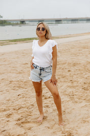 SO ICONIC RUFFLE SLEEVE TANK TOP