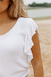 SO ICONIC RUFFLE SLEEVE TANK TOP