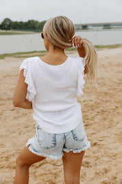 SO ICONIC RUFFLE SLEEVE TANK TOP