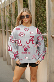 ALABAMA CRIMSON TIDE ALWAYS ON REPEAT PREMIUM FLEECE CREW SWEATSHIRT