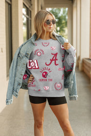 ALABAMA CRIMSON TIDE ALWAYS ON REPEAT PREMIUM FLEECE CREW SWEATSHIRT