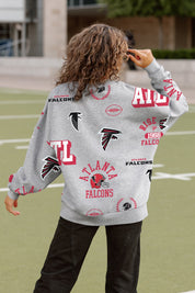 ATLANTA FALCONS ALWAYS ON REPEAT PREMIUM FLEECE CREW SWEATSHIRT