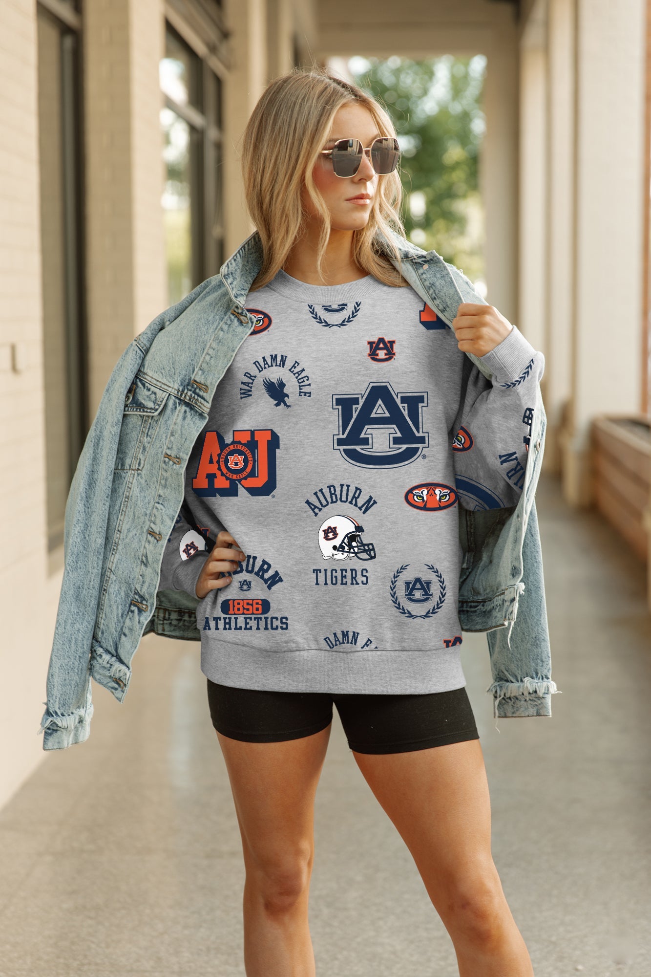 AUBURN TIGERS ALWAYS ON REPEAT PREMIUM FLEECE CREW SWEATSHIRT