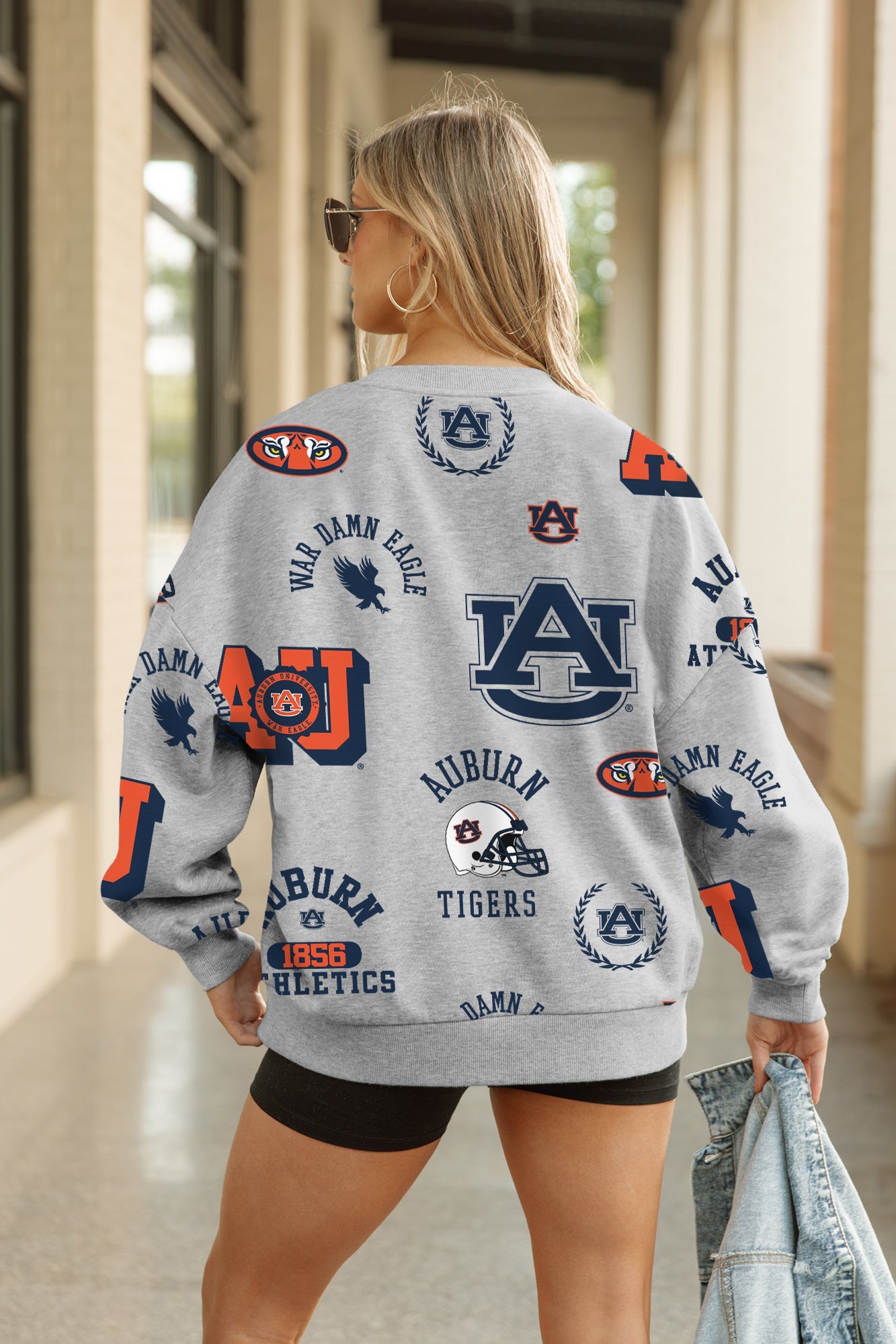 AUBURN TIGERS ALWAYS ON REPEAT PREMIUM FLEECE CREW SWEATSHIRT