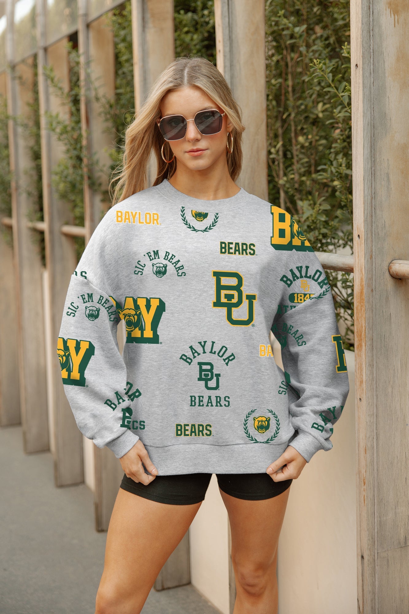 BAYLOR BEARS ALWAYS ON REPEAT PREMIUM FLEECE CREW SWEATSHIRT