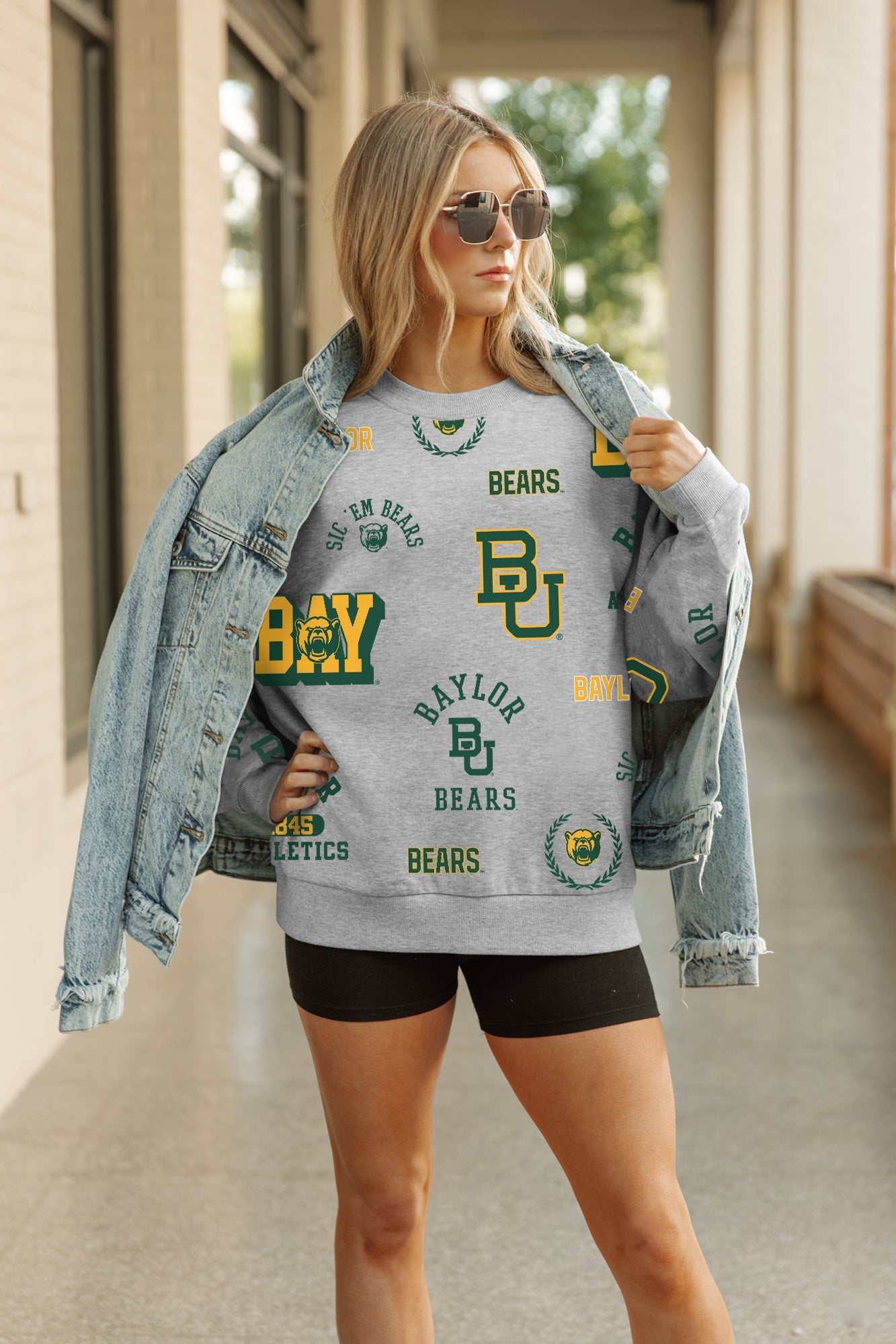 BAYLOR BEARS ALWAYS ON REPEAT PREMIUM FLEECE CREW SWEATSHIRT