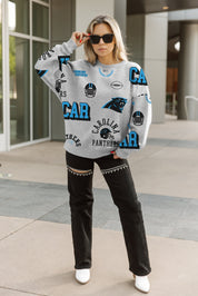 CAROLINA PANTHERS ALWAYS ON REPEAT PREMIUM FLEECE CREW SWEATSHIRT