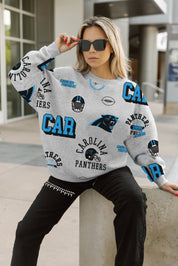 CAROLINA PANTHERS ALWAYS ON REPEAT PREMIUM FLEECE CREW SWEATSHIRT