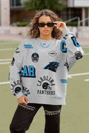 CAROLINA PANTHERS ALWAYS ON REPEAT PREMIUM FLEECE CREW SWEATSHIRT