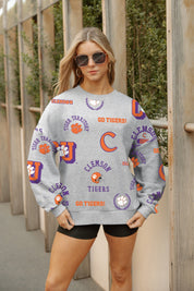 CLEMSON TIGERS ALWAYS ON REPEAT PREMIUM FLEECE CREW SWEATSHIRT