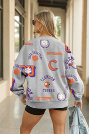 CLEMSON TIGERS ALWAYS ON REPEAT PREMIUM FLEECE CREW SWEATSHIRT