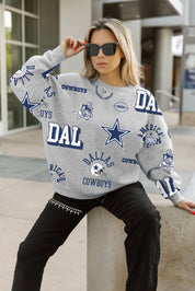 DALLAS COWBOYS ALWAYS ON REPEAT PREMIUM FLEECE CREW SWEATSHIRT