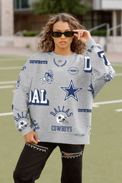 DALLAS COWBOYS ALWAYS ON REPEAT PREMIUM FLEECE CREW SWEATSHIRT