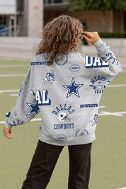 DALLAS COWBOYS ALWAYS ON REPEAT PREMIUM FLEECE CREW SWEATSHIRT