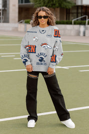 DENVER BRONCOS ALWAYS ON REPEAT PREMIUM FLEECE CREW SWEATSHIRT