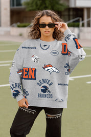DENVER BRONCOS ALWAYS ON REPEAT PREMIUM FLEECE CREW SWEATSHIRT