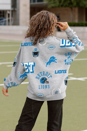 DETROIT LIONS ALWAYS ON REPEAT PREMIUM FLEECE CREW SWEATSHIRT
