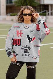 HOUSTON TEXANS ALWAYS ON REPEAT PREMIUM FLEECE CREW SWEATSHIRT