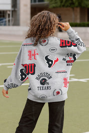 HOUSTON TEXANS ALWAYS ON REPEAT PREMIUM FLEECE CREW SWEATSHIRT