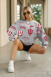 INDIANA HOOSIERS ALWAYS ON REPEAT PREMIUM FLEECE CREW SWEATSHIRT