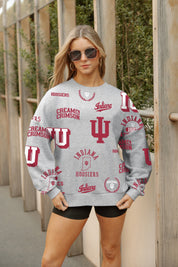 INDIANA HOOSIERS ALWAYS ON REPEAT PREMIUM FLEECE CREW SWEATSHIRT